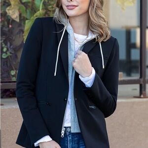 Veronica Beard Scuba Dickey Jacket Sz 4 Black